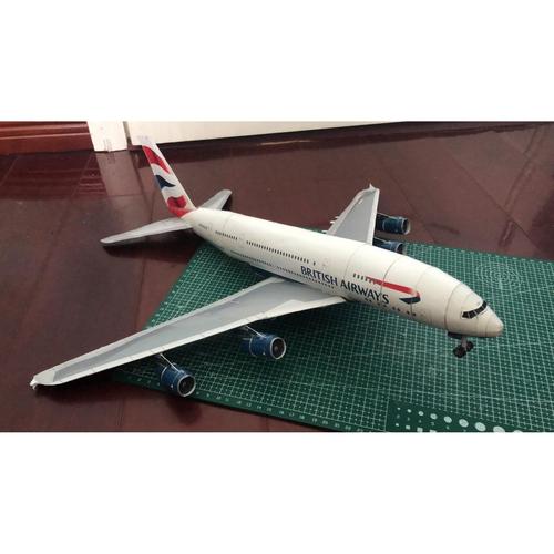 1:144手工diy拼装立体纸模型空客a380系列民航飞机航空客机3d折纸