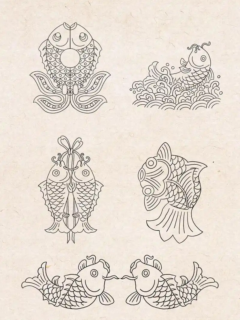 day28 |中国传统纹样-鱼纹临摹练习 宋代瓷器鱼纹. 练习,交流,分享.