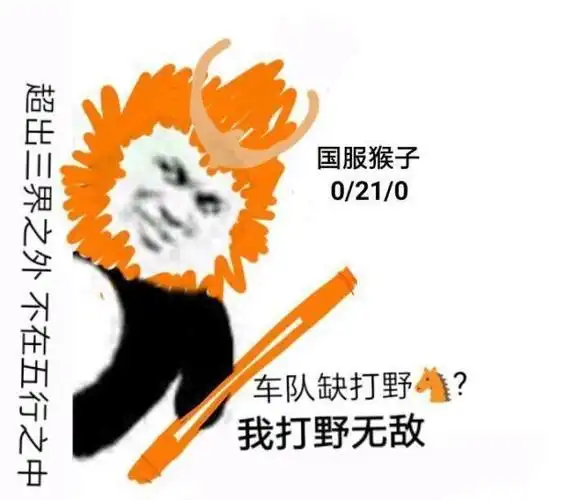 氏出母国服猴子0210车队缺打野我打野无敌在吗出来打游戏王者荣耀表情