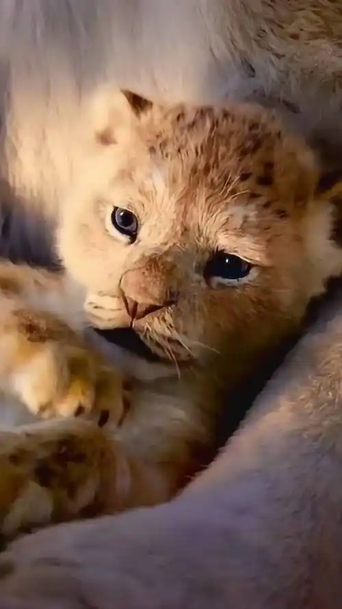 这样的小狮子,真的是蠢萌蠢萌的,跟草原王者的气质差太远了