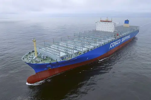 沪东中华建造的14500箱集装箱首船交付