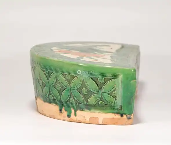 tricoloredkilnpillowfromtang唐代三彩瓷枕