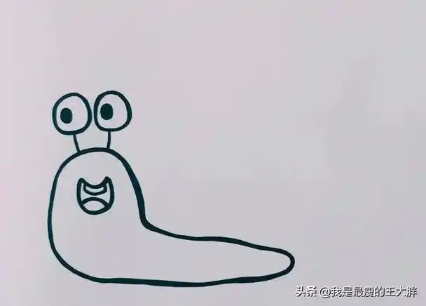 蜗牛简笔画彩色可爱,曲洲老师画卡通:幼儿简笔画教程——爱旅行的蜗牛
