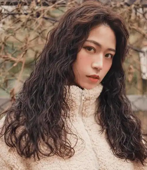 超显发量的羊毛卷图片时髦又洋气换上就很美