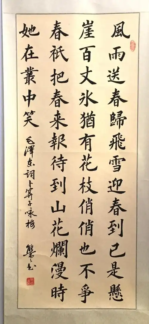 【卜算子咏梅-熊云-书法-2018年作】《我们加油吧!