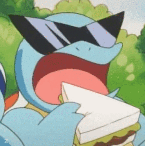 杰尼龟吃东西 - 憨憨杰尼龟表情包_杰尼龟_卡通表情