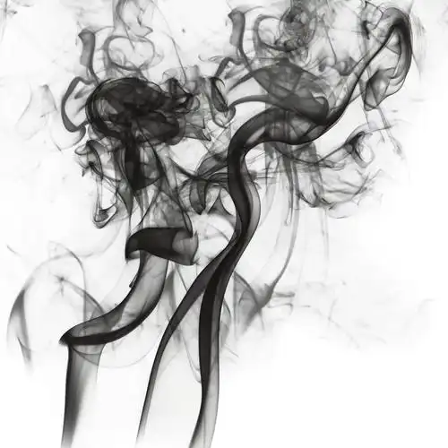 中国元素水彩泼墨黑色灰色烟雾