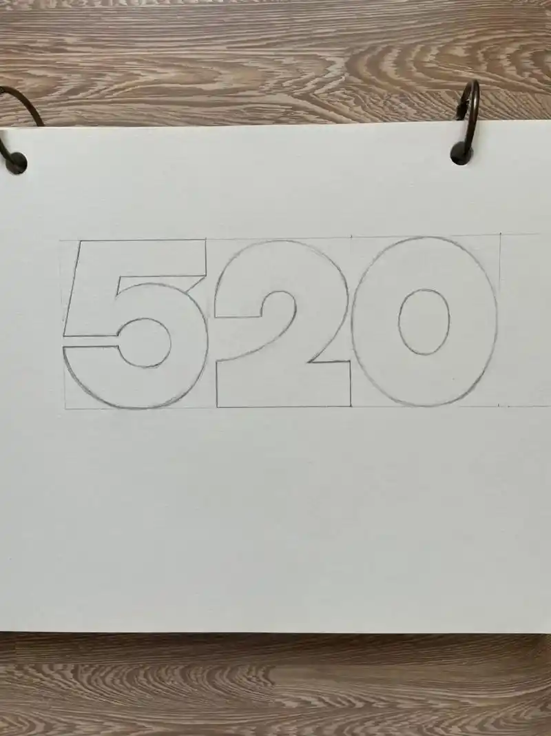 一学就会的520立体字#手绘 #画画 #绘画 #520 #绘 - 抖音