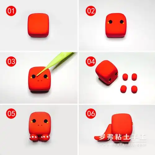萌哒哒超轻粘土小恐龙做法制作教程