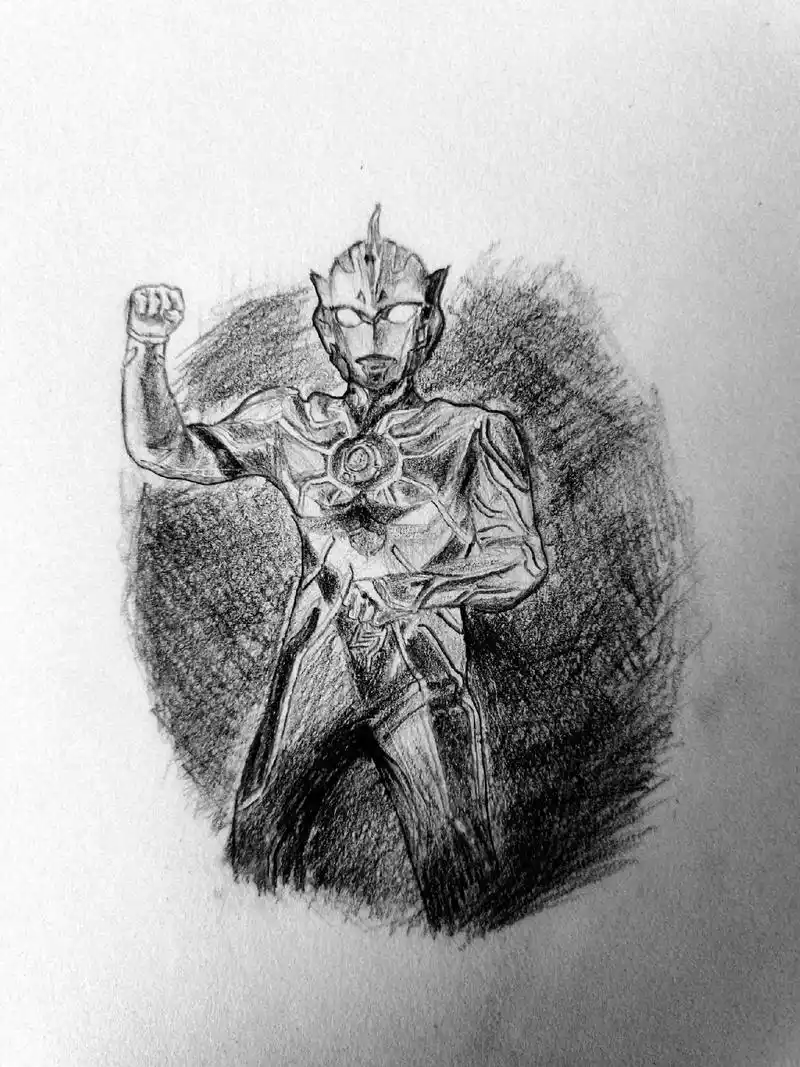 有没有压迫感了#手绘 #雷杰多奥特曼 #诺亚奥特曼 #赛迦奥 - 抖音