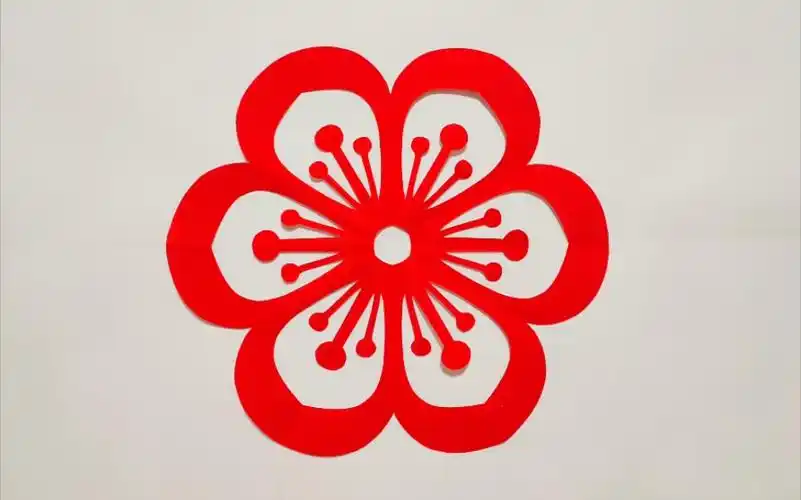 超级简单的六辦花剪纸教程,新手小白都能学会的剪纸教程!