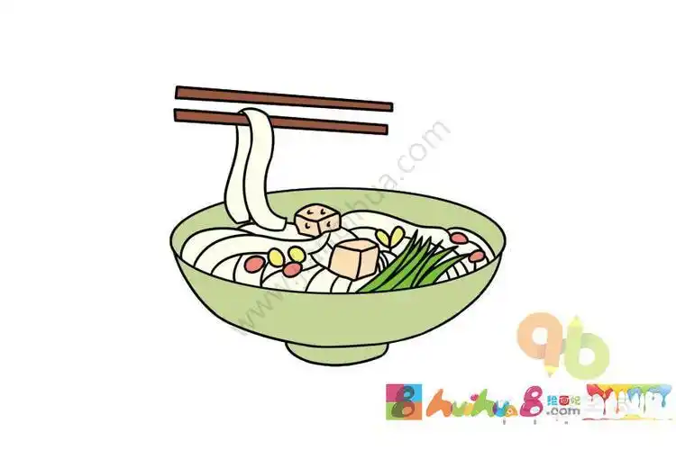 陕西美食如何画凉皮简笔画