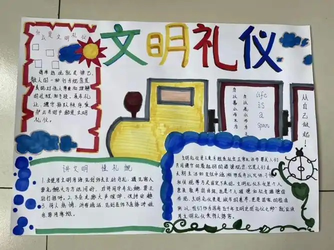 文法学院开展讲文明懂礼貌手抄报活动