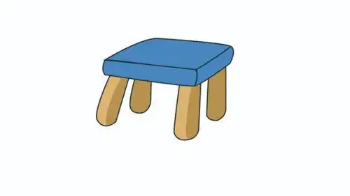 立体简单凳子简笔画怎么画 可爱卡通凳子简笔画画法步骤