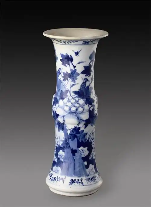 《民国青花花觚》