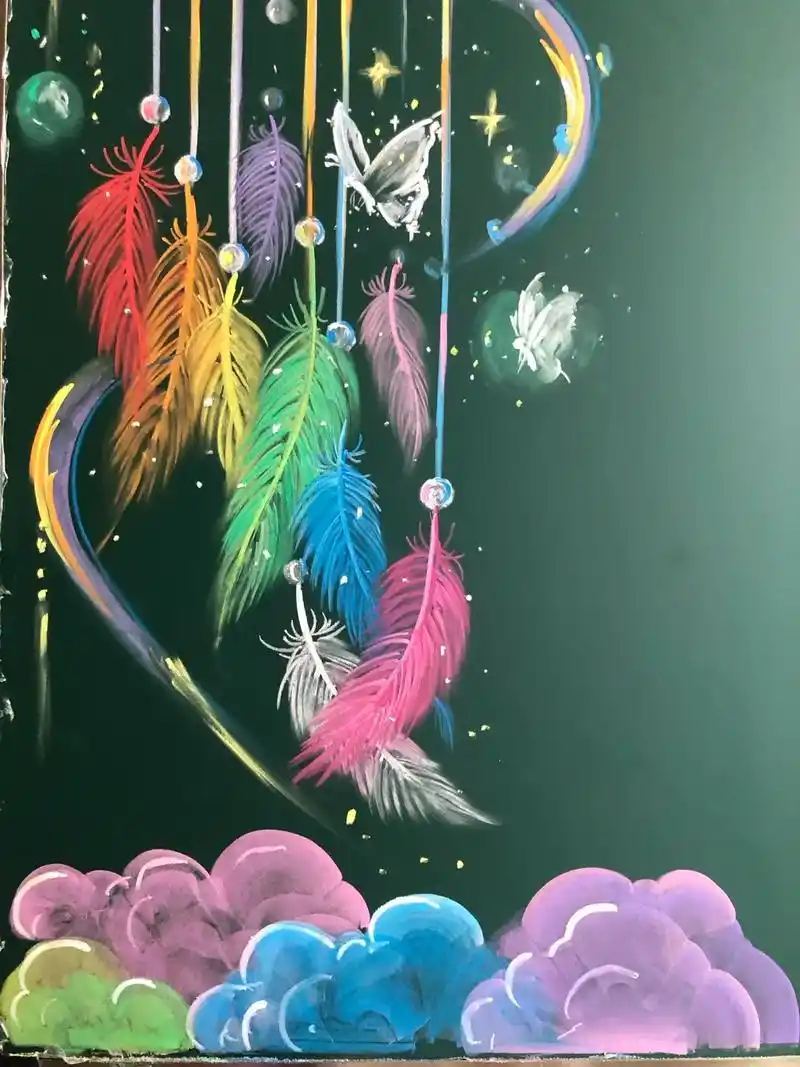 粉笔画一黑板报插图素材(合集)近期的黑板报边框插图素材合集# - 抖音