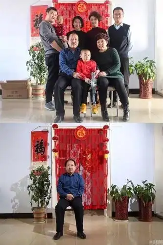 一组春节前后的全家福照片对比,看完泪目了. zt