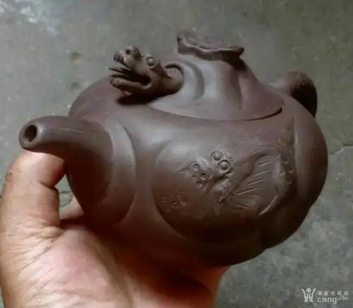 七十年代精品鱼化龙紫砂壶