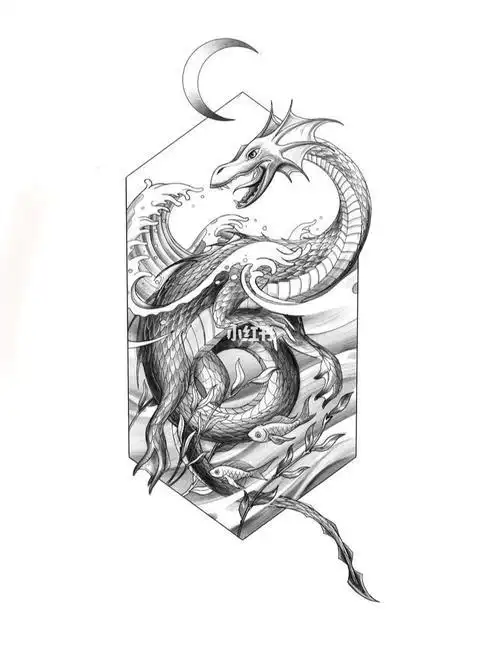 蛟龙简笔画儿童