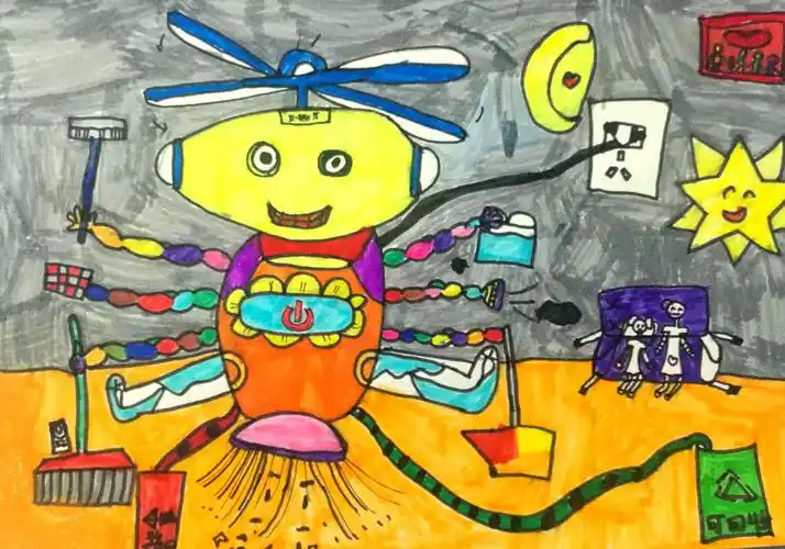 三年级美术《机器人》设计展