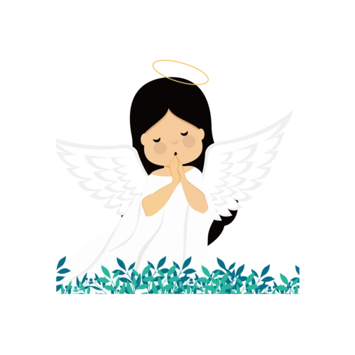 手绘可爱的白衣天使图片