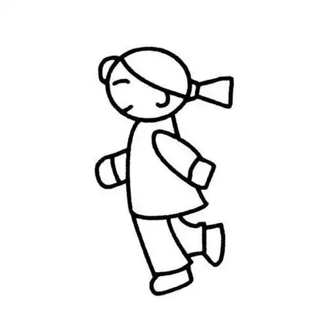 简笔画锻炼身体简笔画幼儿 第1页 - 健康减肥网走路的小孩简笔画侧面