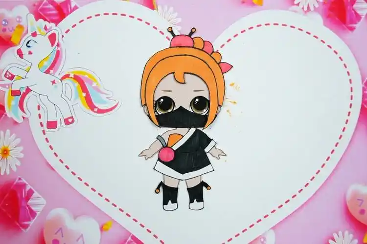 迷你少女团纸娃娃手绘,梦想家刺客离创意手工-母婴亲子视频-搜狐视频