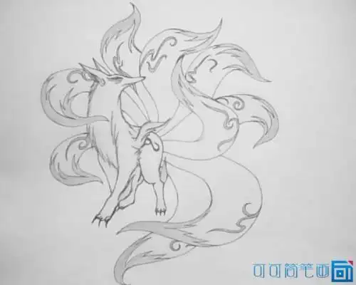 神奇宝贝九尾简笔画九尾狐简笔画轻松学画画火影忍者九尾九喇嘛简笔画