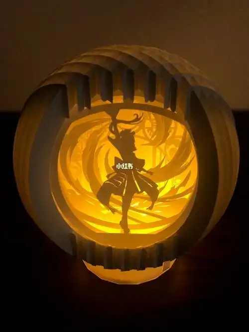 原神神里绫华3d变形纸雕灯