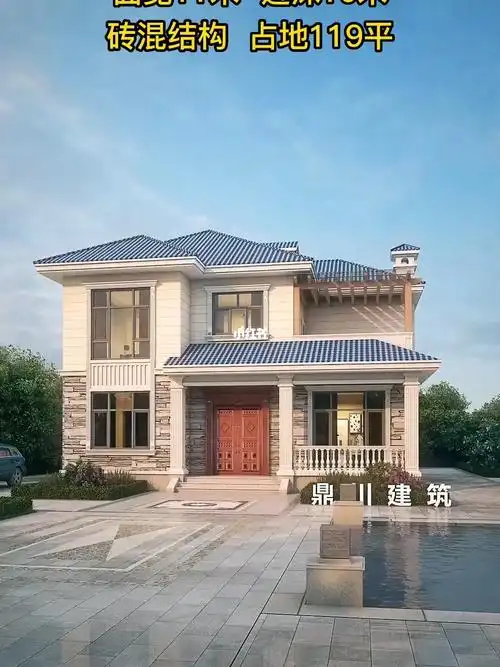 简约二层农村别墅11x10米漂亮实用耐看