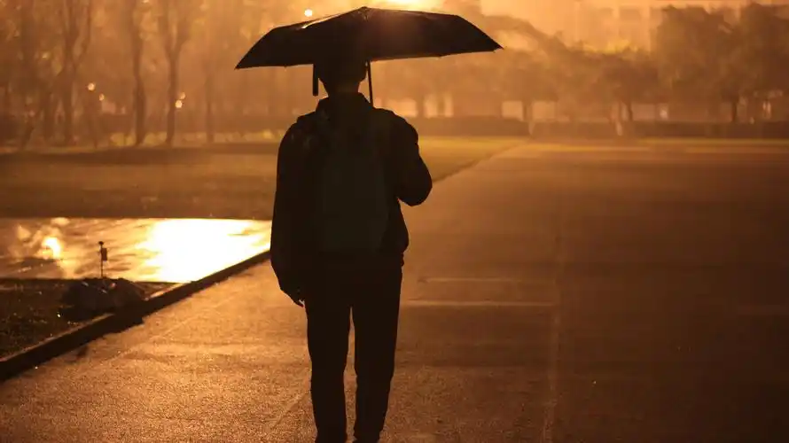 温暖的灯光和你孤独的背影