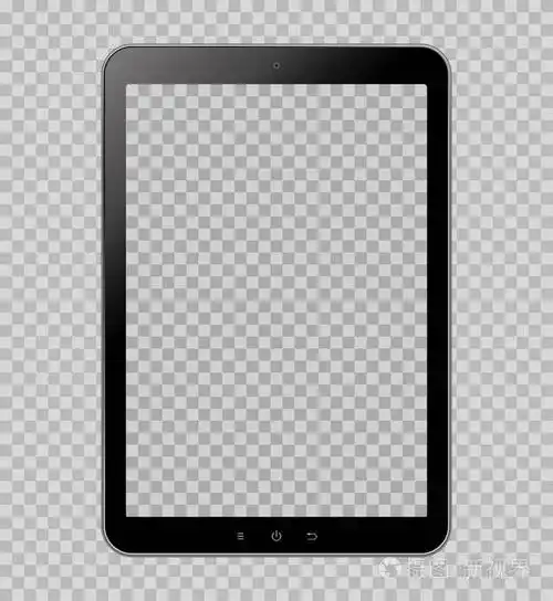透明背景下的平板电脑矢量图
