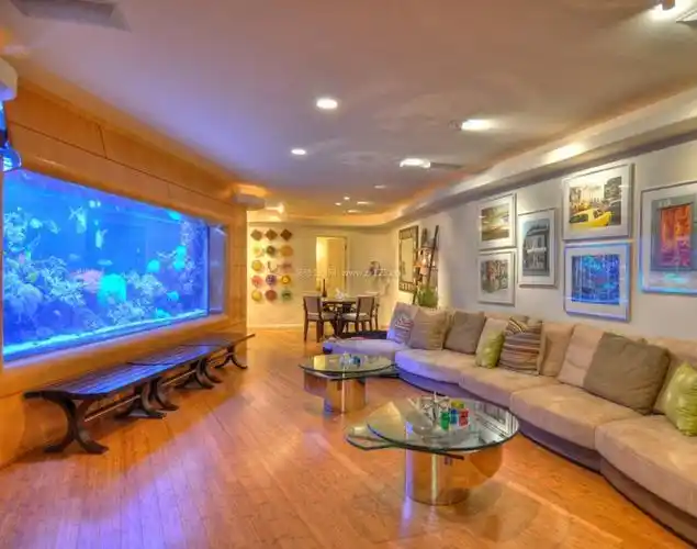超大客厅鱼缸造景设计图欣赏_装信通网效果图