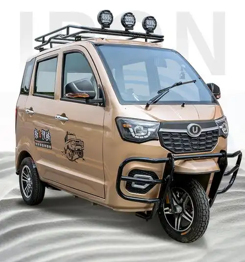 全封闭燃油三轮摩托车可上牌老年代步残疾人载客汽油助力三轮摩托