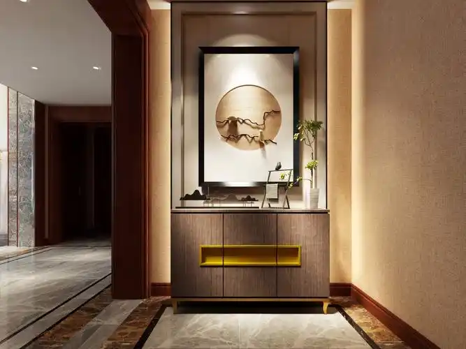 现代中式风格玄关装修效果图