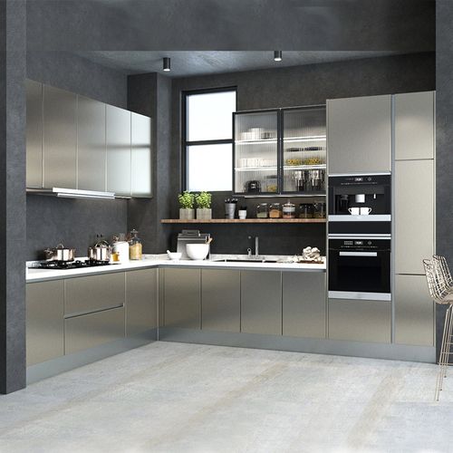 顾家家居全屋定制厨房整体橱柜定制开放式厨房厨柜岛台小户型索尔