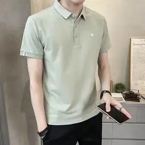 夏季 polo衫 新款 潮流修身 短袖 t恤青年夏装 男士 带领t - 男装
