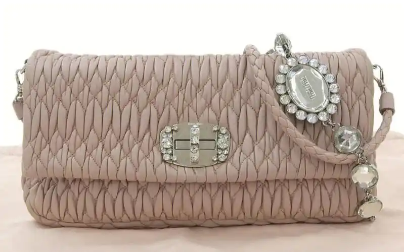 miumiu褶皱宝石包