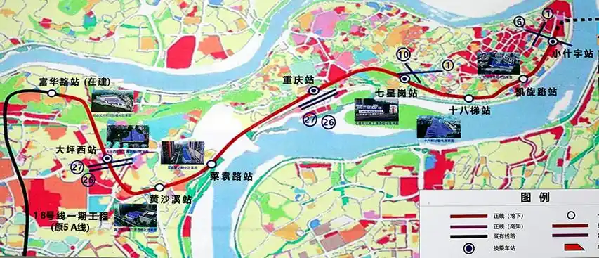 重庆轨道交通18号线北延工程线路走向图.受访者供图
