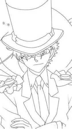 怪盗基德邪笑简笔画怪盗基德简笔画全身2022已更新今日更新