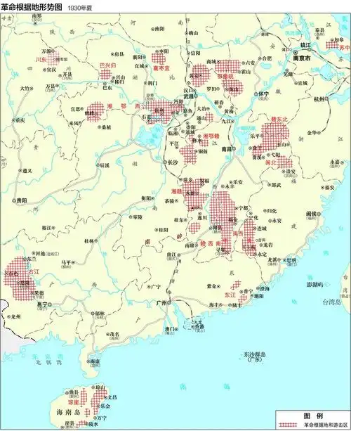 6,红色革命根据地创建和形势图