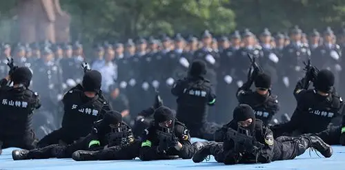 图片默认标题_fororder_剑锋突击队特警综合战术展示2--供图--乐山市