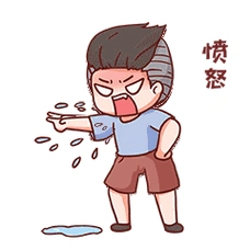 讲话骂人生气喷口水男孩