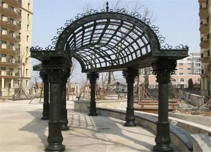拱形铁艺廊架-商洛铁艺廊架-西安积远利铁艺(查看)