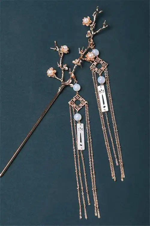 古代盘发簪子汉服头饰流苏步摇发簪女古风发饰超仙古装配饰发钗