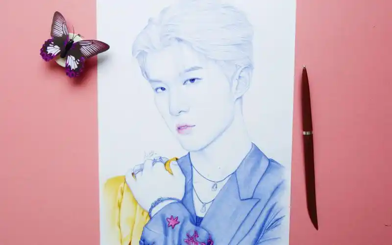 圆珠笔手绘 范丞丞