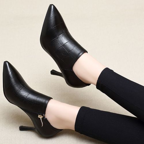 春款新款小跟高跟鞋女细跟尖头春秋单鞋2020年春季女鞋真皮鞋百搭