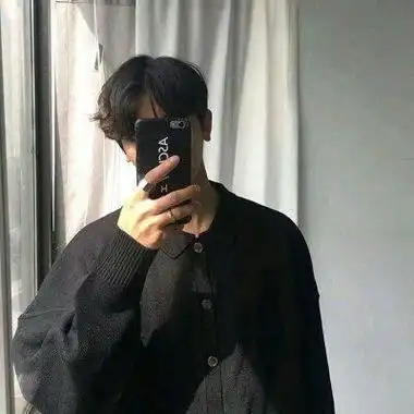 网红遮脸头像男