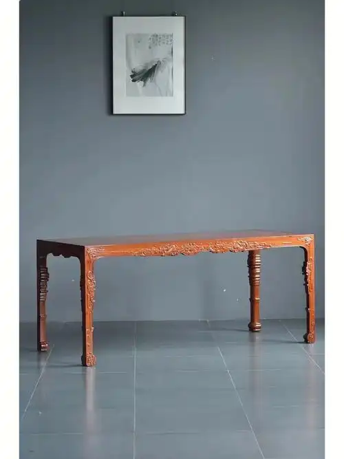 精工,生漆工艺此款四面平画案参考复刻的原型收录在王世襄编著《明式