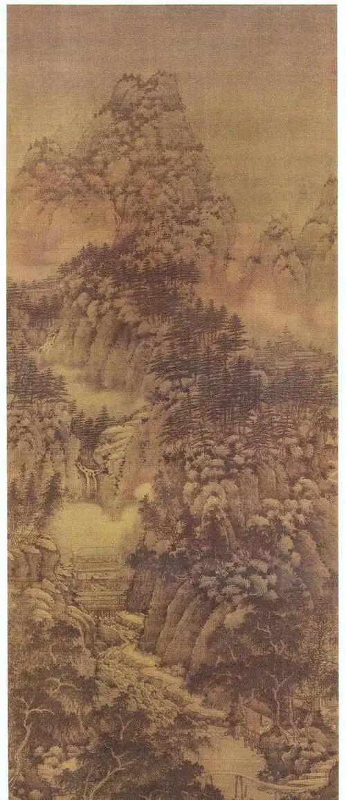 《幽谷图》宋代不知姓名画家《雪麓早行图》元代赵孟頫的《洞庭东山图